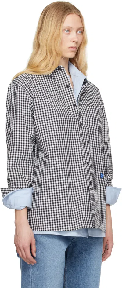 Ader Error Black & White Sig; Bl Tag 02 Shirt In Noir