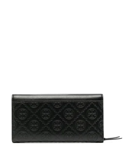Tory Burch T-monogram Envelope Wallet In Black