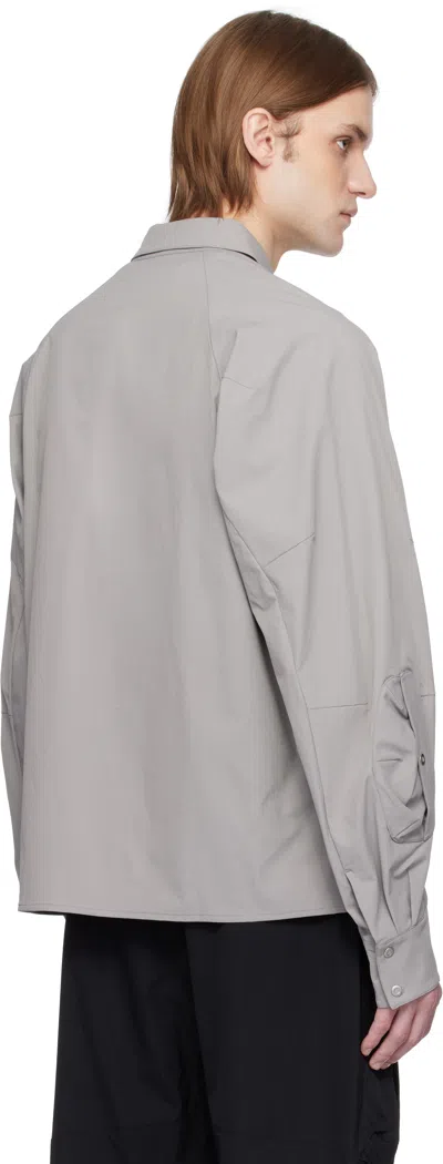 A. A. Spectrum Gray Explotek Shirt In Circular Grey
