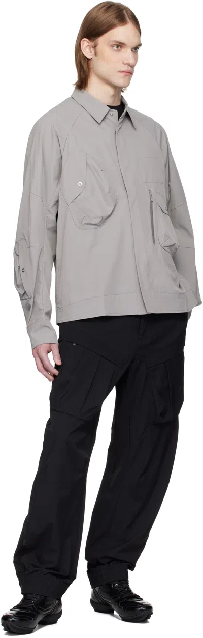 A. A. Spectrum Gray Explotek Shirt In Circular Grey