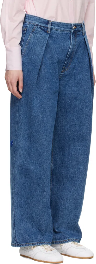 Ader Error Blue Sig; Trs Tag 02 Jeans In Blue