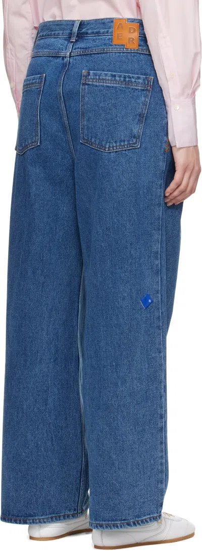 Ader Error Blue Sig; Trs Tag 02 Jeans In Blue