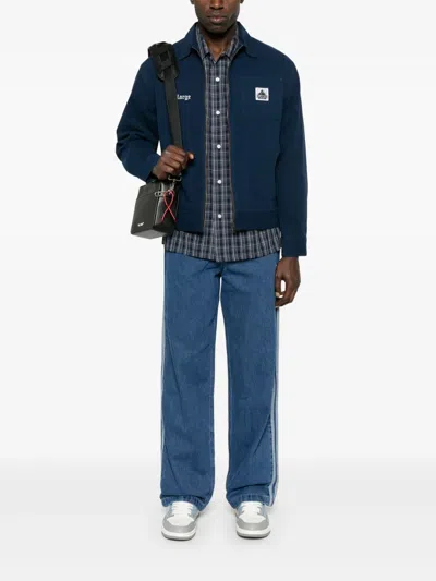 Xlarge Logo-patch Overshirt In Blue