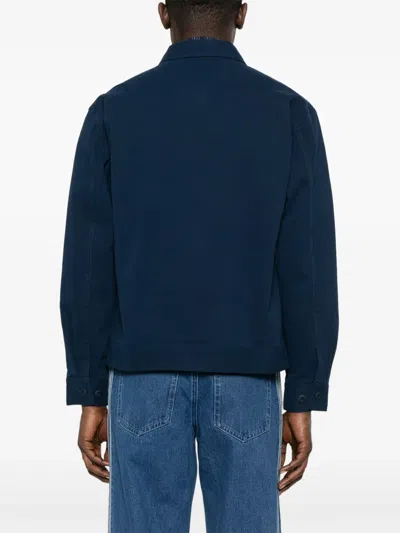 Xlarge Logo-patch Overshirt In Blue