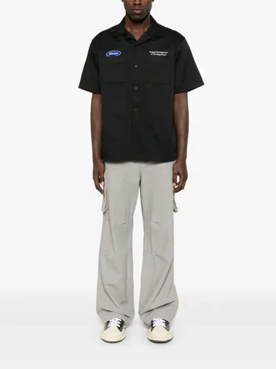 Xlarge Logo-patch Shirt In Black