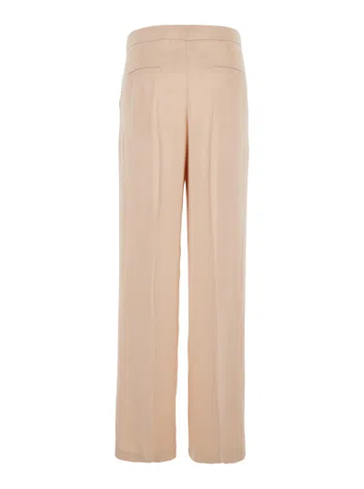 Jucca Pink Pants With Hidden Front Closure And Side Pockets In Pink
