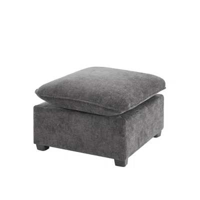 Streamdale Furniture Streamdale 26*26" Ottoman Module For Modular Sectional Sofa,wide Seat,chenille,2 Colors