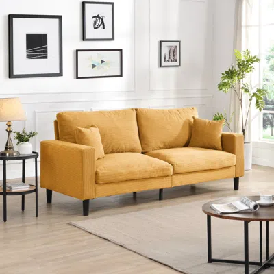 Streamdale Furniture Streamdale 74" Modern Sofa With High Resilience, Wooden Frame