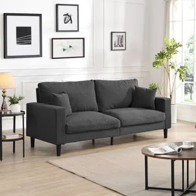 Streamdale Furniture Streamdale 74" Sofa Bed, Wooden Frame 3 Seater, Modern Velvet Sofa