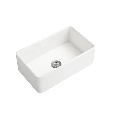 Streamdale Furniture Streamdale Farmhouse/apron Front White Ceramic Kitchen Sink