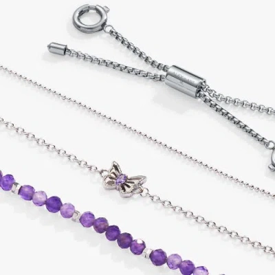Alex And Ani Butterfly Stranded Bracelet Set In Silver