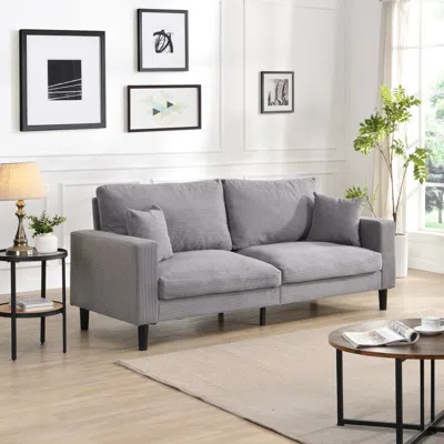 Streamdale Furniture Streamdale 74" High-resilience 3-seater Sofa, Modern Upholstered Sofa