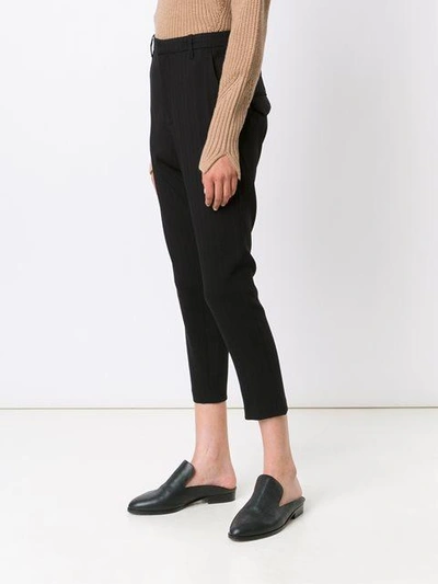 Shop Nili Lotan Slim Fit Cropped Trousers