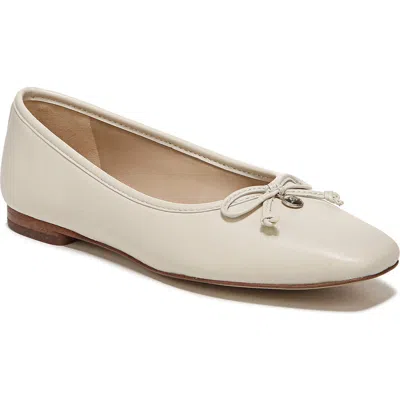 Sam Edelman Marisol Ballet Flat In Ivory Leather In Modern Ivory