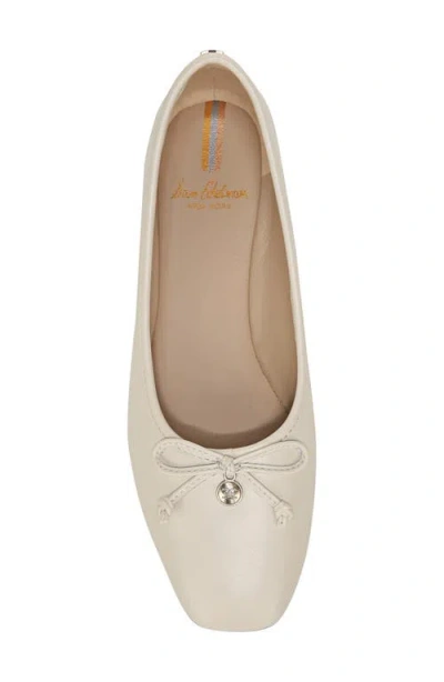 Sam Edelman Marisol Ballet Flat In Ivory Leather In Modern Ivory