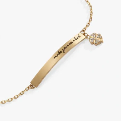 Alex And Ani Make Your Own Luck Inline Bracelet In Gold