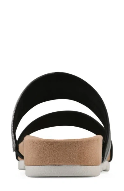 Cliffs By White Mountain Tammy Slide Sandal In Black Burnished Smooth