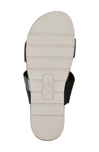 Cliffs By White Mountain Tammy Slide Sandal In Black Burnished Smooth
