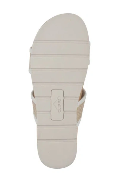 Cliffs By White Mountain Tropical Slide Sandal In White Smooth