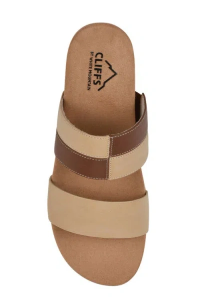Cliffs By White Mountain Tammy Slide Sandal In Natural Smooth