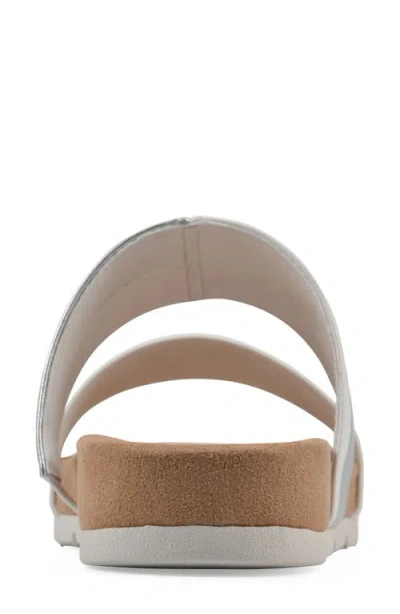 Cliffs By White Mountain Tammy Slide Sandal In White Smooth