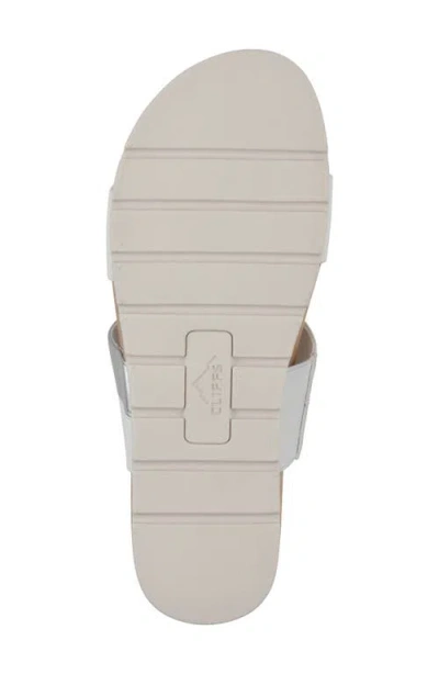 Cliffs By White Mountain Tammy Slide Sandal In White Smooth