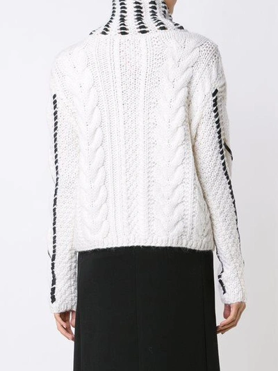 Shop Altuzarra Woven Leather Sweater