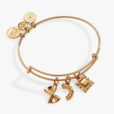 Alex And Ani Bangle Bracelet Multi Charm Pasta In Gold