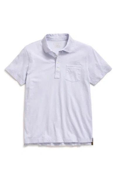 Billy Reid Pensacola Organic Cotton Polo In Dew Blue