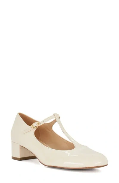 Dune London Believable T-strap Pump In Ecru