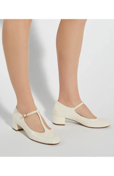 Dune London Believable T-strap Pump In Ecru