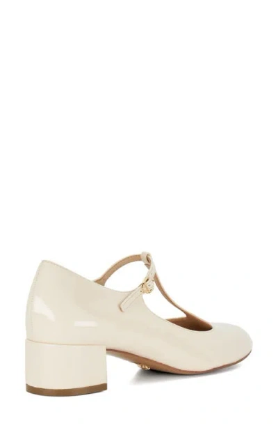 Dune London Believable T-strap Pump In Ecru