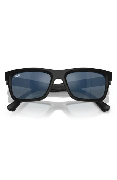 Ray Ban Ray-ban Kids' 49mm Rectangular Sunglasses In Matte Black
