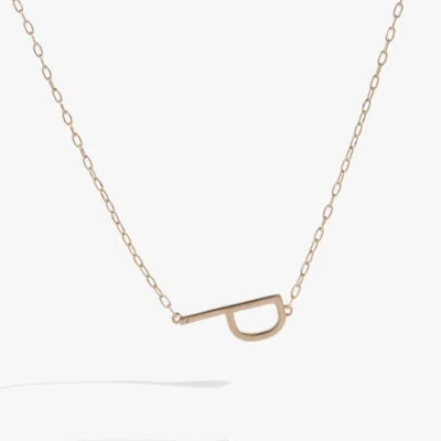 Alex And Ani Gold Elongated Initial Pendant Necklace In Gold - P