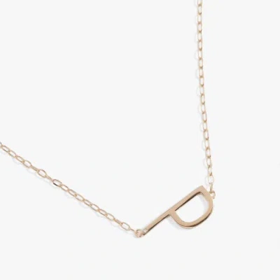 Alex And Ani Gold Elongated Initial Pendant Necklace In Gold - P