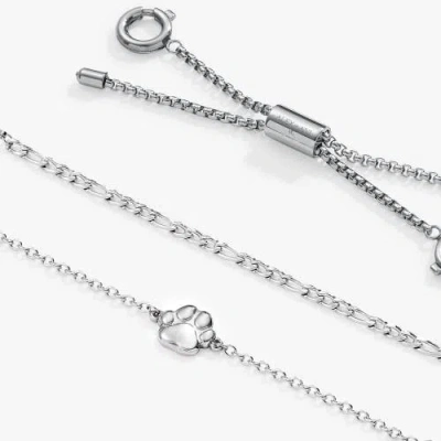 Alex And Ani Paw Stranded Bracelet Set In Silver