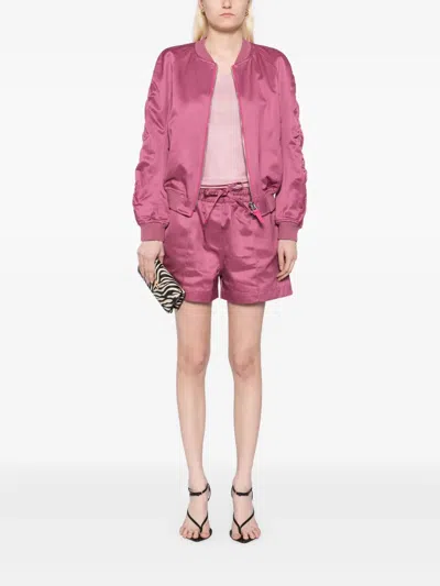 Tom Ford Shiny Rayon Satin Pj Shorts In Dp401 Fuchsia Rose
