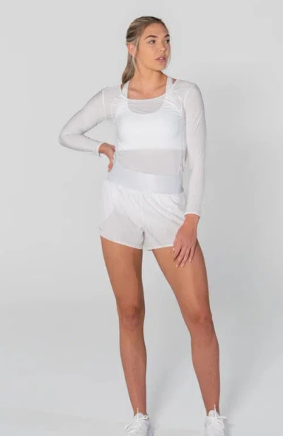 Avi Bounce-it Pickleball Long Sleeve In Club White