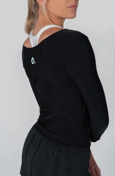 Avi Bounce-it Pickleball Long Sleeve In Black Beauty