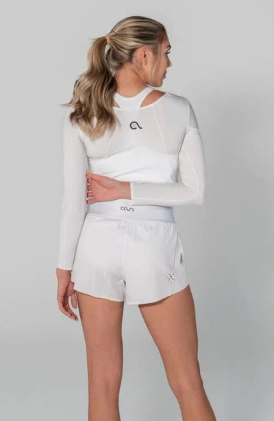 Avi Bounce-it Pickleball Long Sleeve In Club White
