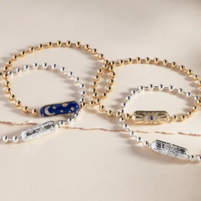 Alex And Ani Ball Chain Barrel Closure Bracelet With  Wings In Silver