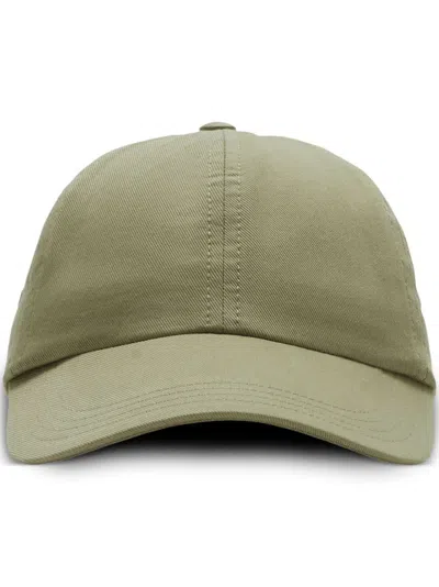 Burberry Equestrian Knight Cotton Cap In Beige