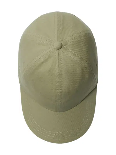 Burberry Equestrian Knight Cotton Cap In Beige
