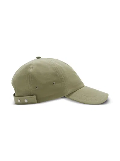 Burberry Equestrian Knight Cotton Cap In Beige