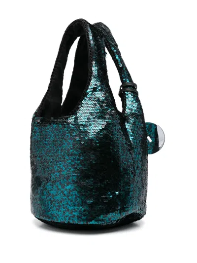 Jw Anderson J.w. Anderson Sequin Shoulder Bag In Green Polyester In Green