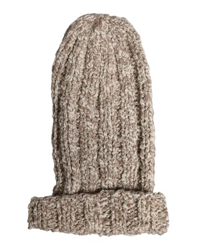 Dolce & Gabbana Beige Wool Knitted Ski Mask Balaclava Hat In Beige
