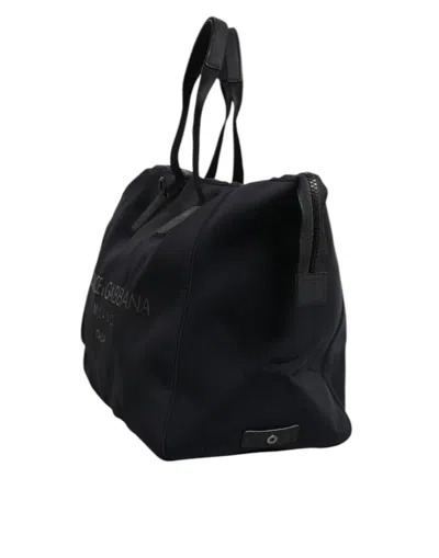 Pre-owned Dolce & Gabbana Black Canvas Dg Logo Print Shopping Hand Tote Men's Bag ()