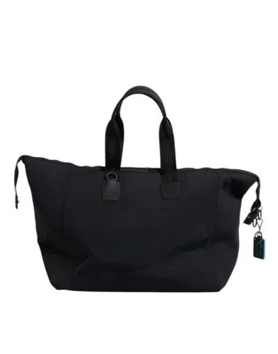 Pre-owned Dolce & Gabbana Black Canvas Dg Logo Print Shopping Hand Tote Men's Bag ()