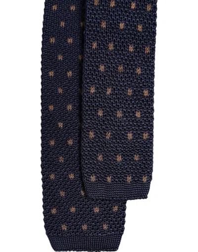 Dolce & Gabbana Blue Polka Dot Silk Adjustable Neckmen's Men's Tie In Blue