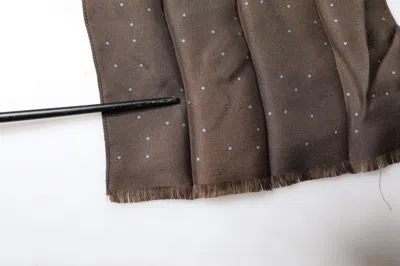 Pre-owned Dolce & Gabbana Brown Fantasy Silk Neck Wrap Shawl Men's Scarf ()